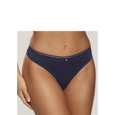 String S.OLIVER "Pauline", Damen, Gr. 44/46, blau (dunkelblau), Spitze, Obermaterial: 81% Polyamid, 19% Elasthan, Unterhosen String, mit feiner Spitze und weichem Microtouch-Material