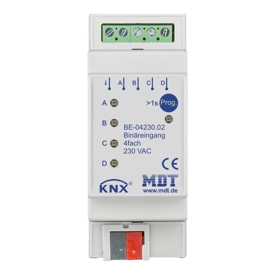 MDT technologies Binäreingang 4-fach 2TE REG, 230VAC BE-04230.02)