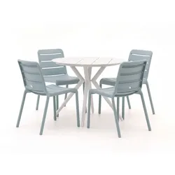 Forza Narni/Sora ø 90 cm Gartenmöbel-Set 5-teilig stapelbar