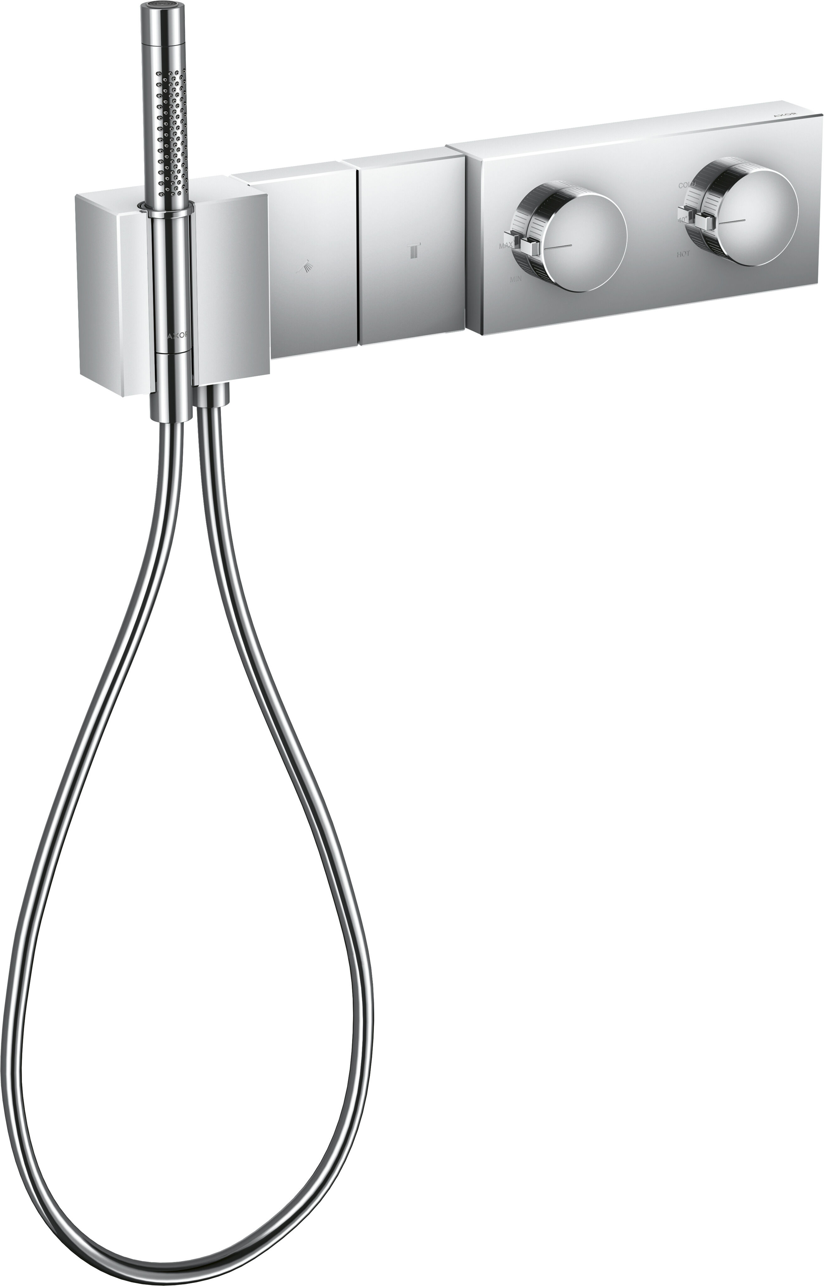 module thermostat hansgrohe Axor Edge 46700000 chromé, encastré, 2x consommateurs