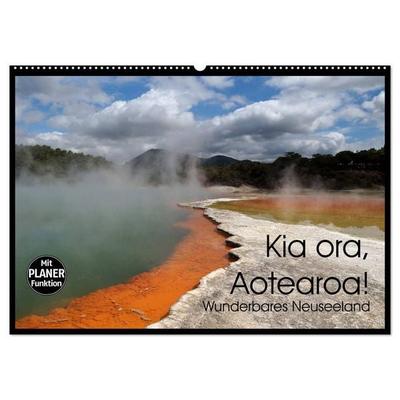 Kia ora, Aotearoa - Wunderbares Neuseeland (Wandkalender 2027 DIN A2 quer), CALVENDO Monatskalender