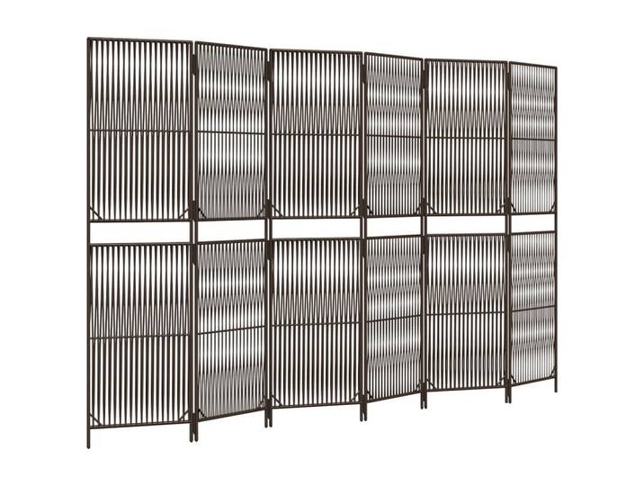 vidaXL Raumteiler Paravent 6-tlg. Braun Poly Rattan, 1-tlg.