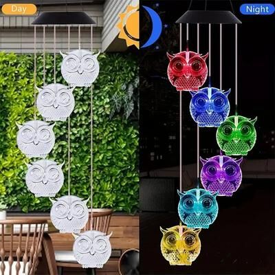 Uplift Picks Outdoor Solar Wind Chime Light Hanging LED Garden Decor 01