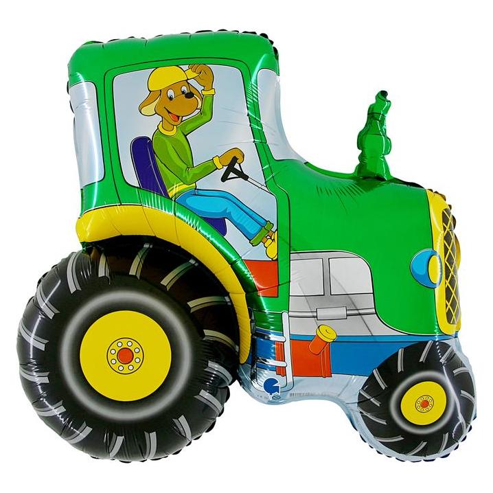 Karaloon Folienballon Traktor grün 76 cm ohne Füllung (1x) (F222GR-P)