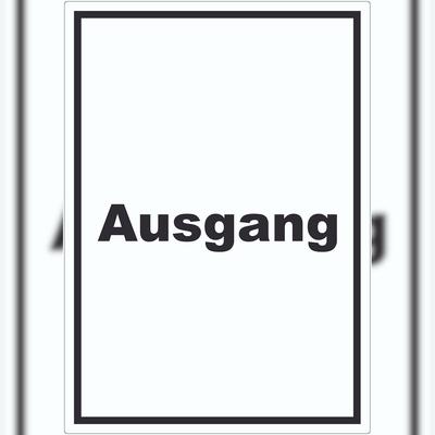 HB-Druck Ausgang Aufkleber mit Text Exit Schluss hochkant A3 (297x420mm)
