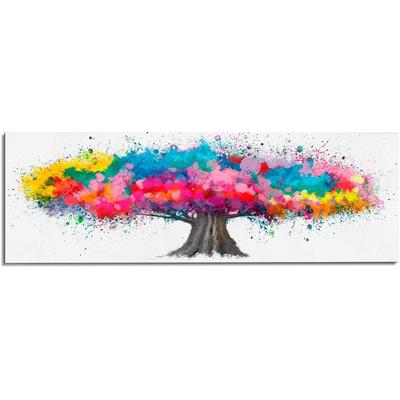 Deco-Panel REINDERS "Bunter Baum", bunt (farbe bild(er): bunt), B:156cm H:52cm T:2cm, Holzwerkstoff, Bilder