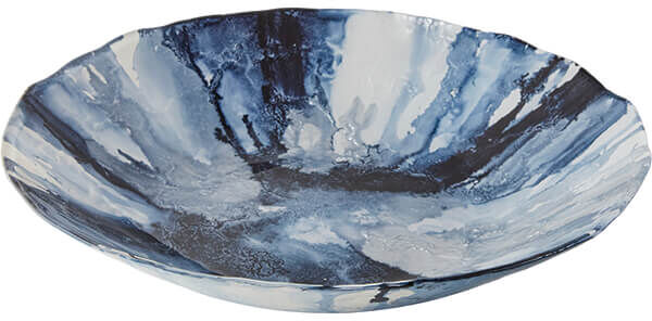 Anton Studios Anton Studio Designs Abstract Blue Bowl