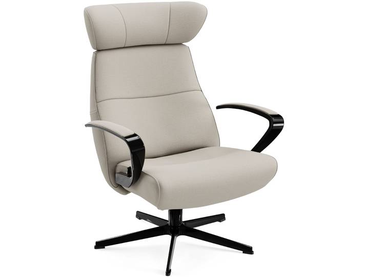 Conform Sessel Enno Natur, Schwarz Stoff, Aluminium T 163 B 81 H 99 cm - Möbel Konfigurator: Traummöbel individuell zusammenstellen