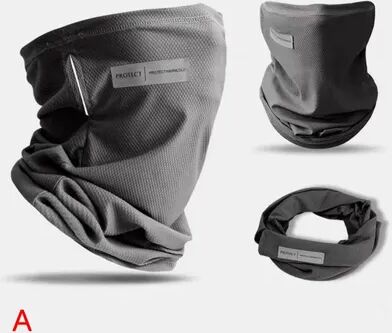 The Handy Homestead Ice Silk UV Protection Face Mask Neck Gaiter For Cycling grey