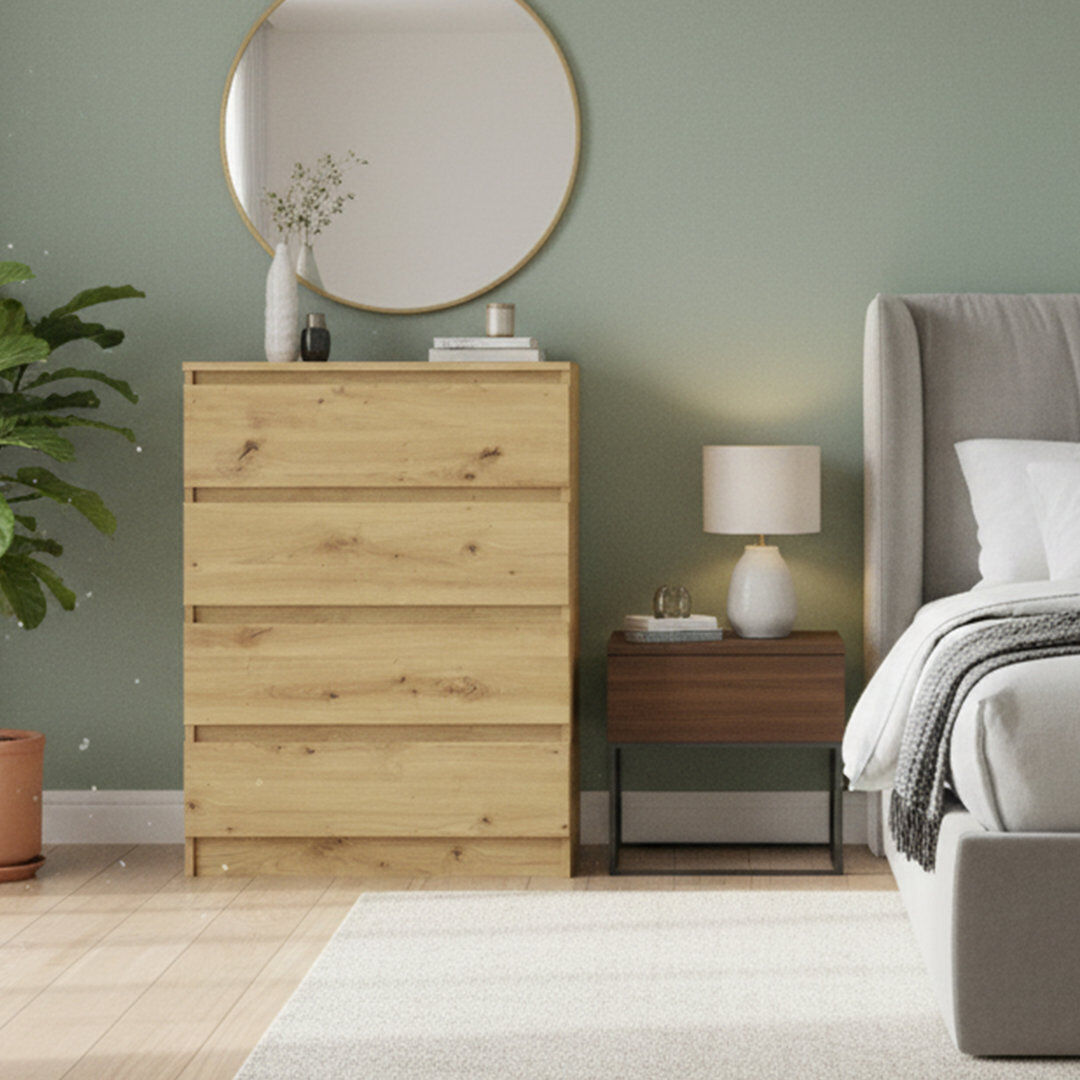 Ebern Designs Sartre 70 cm W Chest of 4 Drawers ARTISAN 97cm H X 70cm W X 40cm D