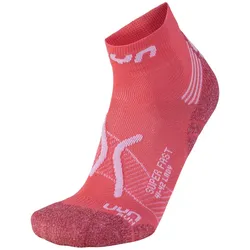 UYN Run Super Fast Laufsocken Damen coral/white 35-36