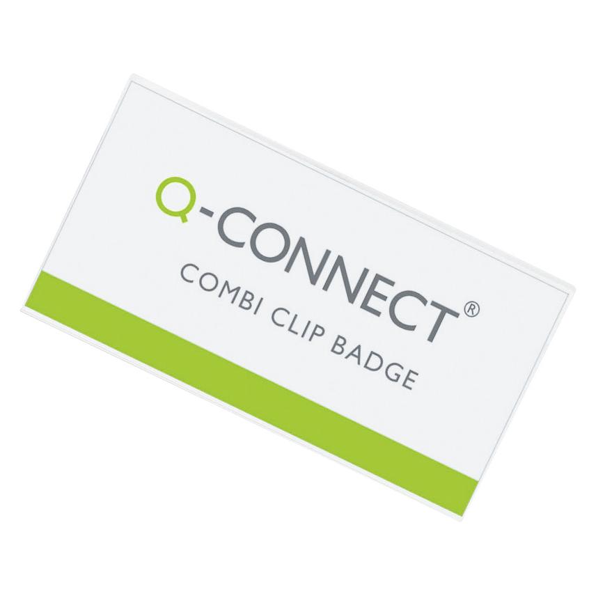 Q-Connect Namensschilder mit Kombiklemme (KF01568)