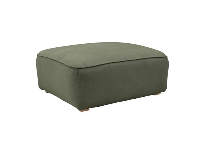 Grand pouf rectangulaire 1 place vert kaki