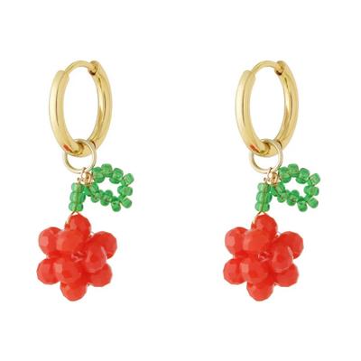 Paar Ohrhänger ADELIA´S "LIVAYA LIVAYA Ohrringe Ohrhänger mit Fruchtanhänger aus Glas", Damen, Gr. Damen, Edelstahl, rot, Ohrringe, Modeschmuck mit Fruchtanhänger aus Glas – stylisch und ausdrucksstark