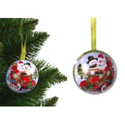 Metall-Weihnachtsbaum Dekorative Metallbombe Santa mit Schneemann Grün