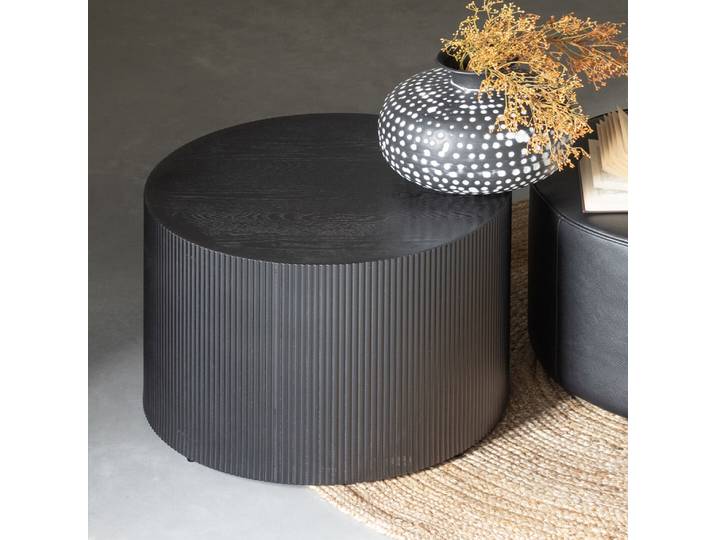 WOOOD Ronde Bijzettafel Sanne ø60cm - zwart - Exclusive