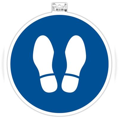 Exacompta 67024E Hinweisschild, Halt, PVC, selbstklebend und rutschfest, 35 cm - Blau