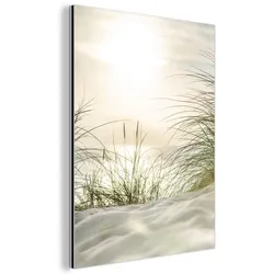 METALLBILD Dünen mit Strandhafer in der Sonne des Nationalparks Schleswig-Holsteinisches Wattenmeer 30x40 cm