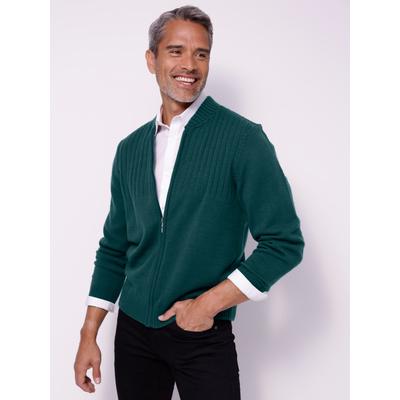 Strickjacke CLASSIC, Herren, Gr. 54, petrol, 100% Polyacryl, unifarben, Strickjacken Strickjacke