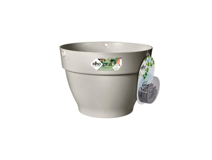 Blumentopf ELHO Vibia Campana Hängeampel 26 cm , beige (weiß), Pflanzgefässe, Blumentopf