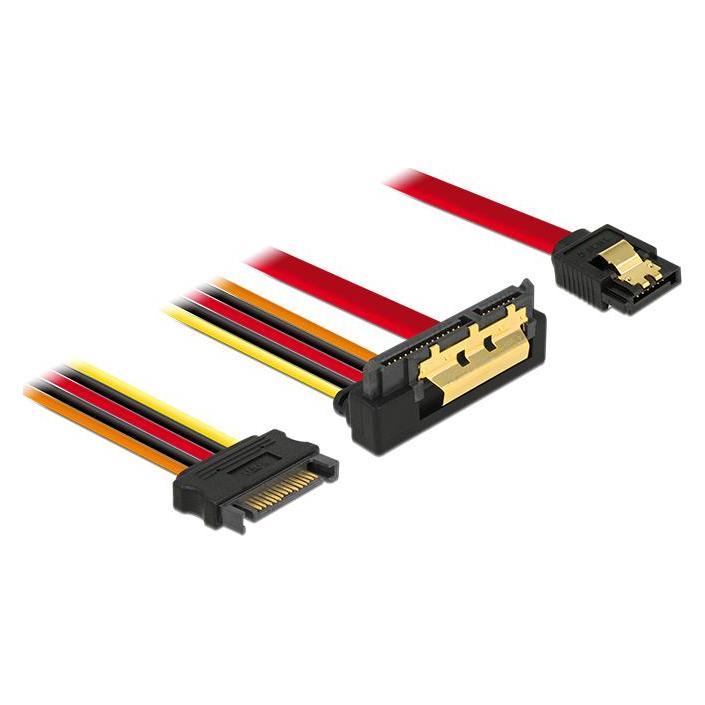Delock SATA Kabel & SATA Strom,30cm, gew. (30 cm, SATA III) (85229)