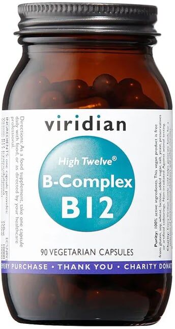 Viridian HIGH TWELVE VITAMINA B12 CON B-COMPLEX 90 VCaps