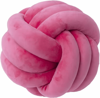 Uplift Curations KnotPlay Woven Knotted Ball Pillow Plush Backrest Cushion For Gaming Chair, Sofa & Home Decor pink 4.72 4.72 Inches