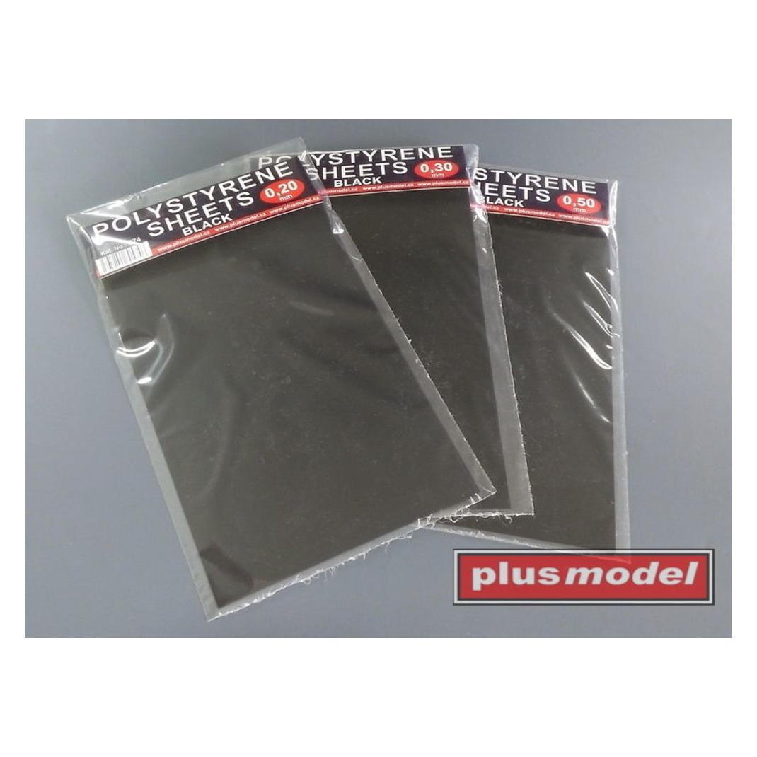 Plus Model Polystyrene sheets black 0,3 (23799785)