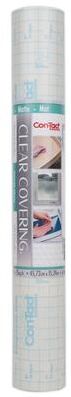 "Con-Tact Brand Clear Cover Adhesive Covering, Clear, 18"" x 50 ft, Matte"