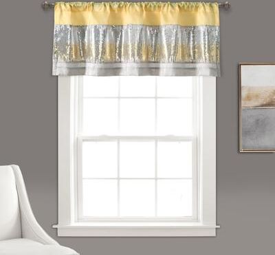 "Lush Decor Night Sky Sequins Embroidery Valance - 18"" x 52"""