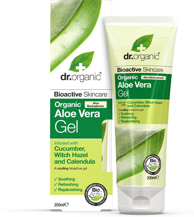 Dr. Organic Aloe Vera gel con pepino y caléndula 200 ml