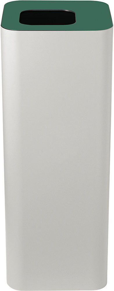 kaiserkraft Wertstoffsammler Pure, Volumen 60 l, weiß / grün
