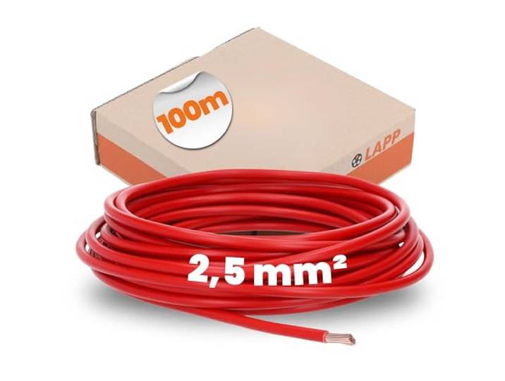 Lapp H07V-K 1x2,5 mm² Basiskabel Rood - Flexibele Koperdraad 100m