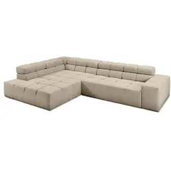 Portobello Ecksofa York Cord Beige Sand
