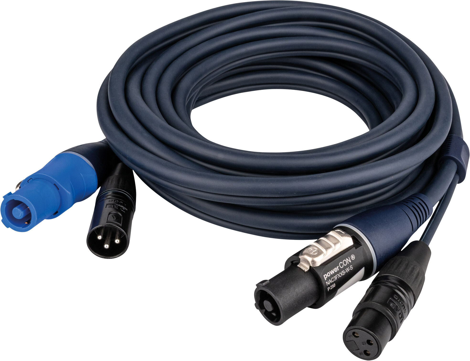 DAP Audio Fp17 Hybridkabel – Powercon & 3-Poliger Xlr – Audio/strom 6 M
