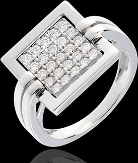 Edenly Ring Karo in Weissgold - 0.45 Karat - 25 Diamanten