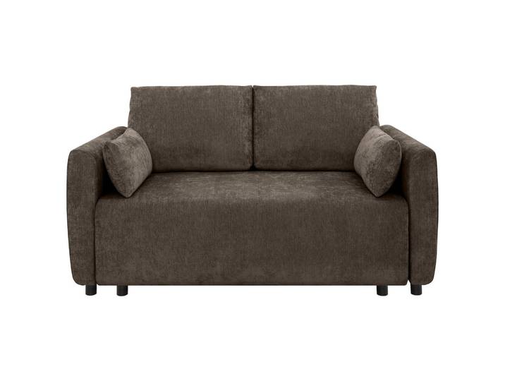Carryhome Schlafsofa, Dunkelbraun, Kunststoff, 2-Sitzer, Füllung: Schaumstoff, Silikon,Schaumstoff, Silikon, 161x90x108 cm, Typenauswahl, Liegefunktion, Rücken echt, Kinderzimmer & Jugendzimmer, Jugendmöbel, Jugendsofas