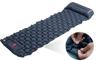 Discount Dollar Deals Self Inflating Camping Mat With Pillow Outdoor Air Mattress For Hiking Climbing navy