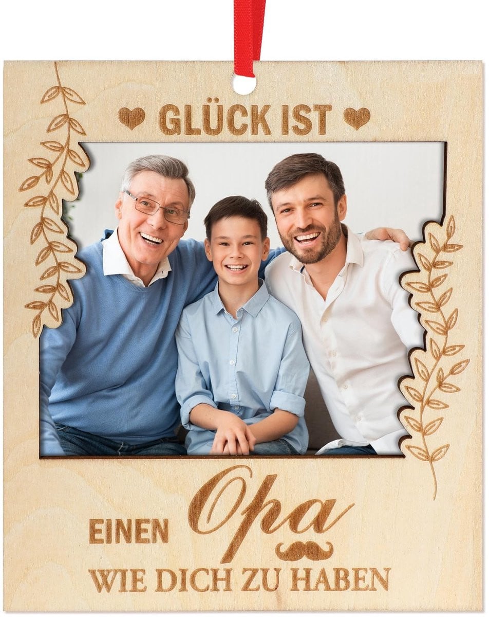 Dailygoods Fotolijst met Gravure voor Grootvader - Cadeau voor Volwassenen