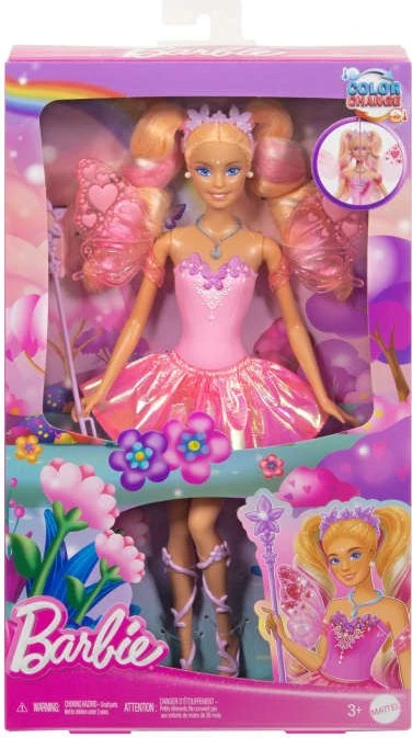Barbie Fairy mit bunter Verwandlung im rosa Outfit