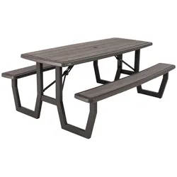 Lifetime 60346 | Klappbare Sitzgruppe für Garten und Camping - Braun