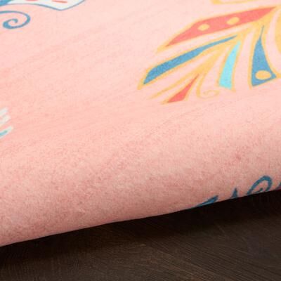 Nourison Imagination Indoor only Pink Feathers Graphic Area Rug