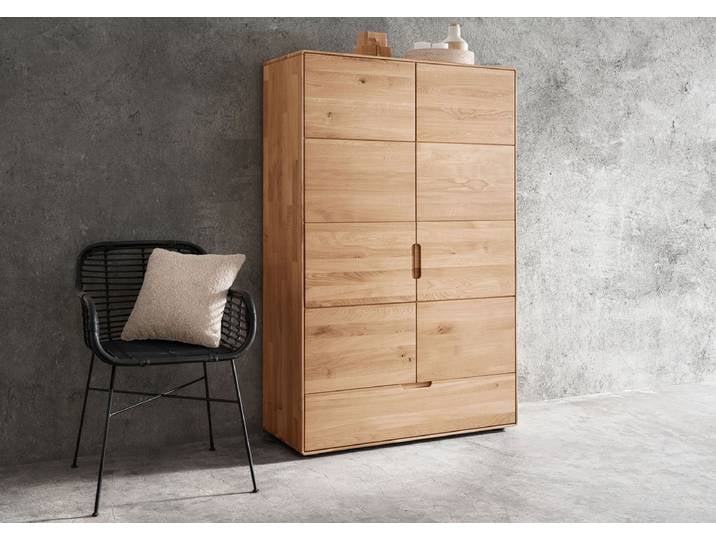 Wäscheschrank 100x155cm 'Kent' Wildeiche massiv