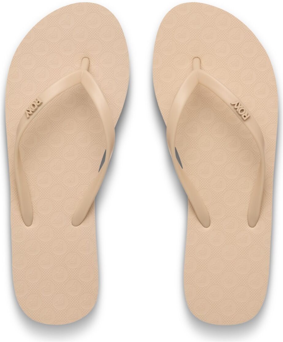 Sandale ROXY "Viva Iv", Damen, Gr. 11(42), beige (pebble), Obermaterial: 98% Synthetik / 2% Metall, Futter: 100% Synthetik, Laufsohle: 100% geschäumtes Gummi., Schuhe Sandale pebble 11(42)