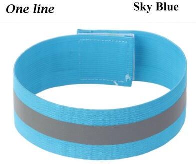 Multisell Products Hub Elasticated Reflective Band Wristband For Hand, Ankle, Leg, Night Safety Alert, Cycling And Sports Warning Strap sky Blue