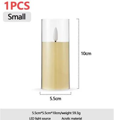 Inspired Living Realistic Flameless LED Candle With Moving Wick Battery Operated Home Decor s 1pc