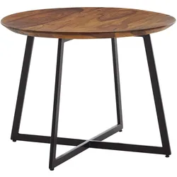 Haim-Couchtisch aus massivem Sheesham-Holz, Rund, Modernes Design. 60x60x45 cm | Kadima Design