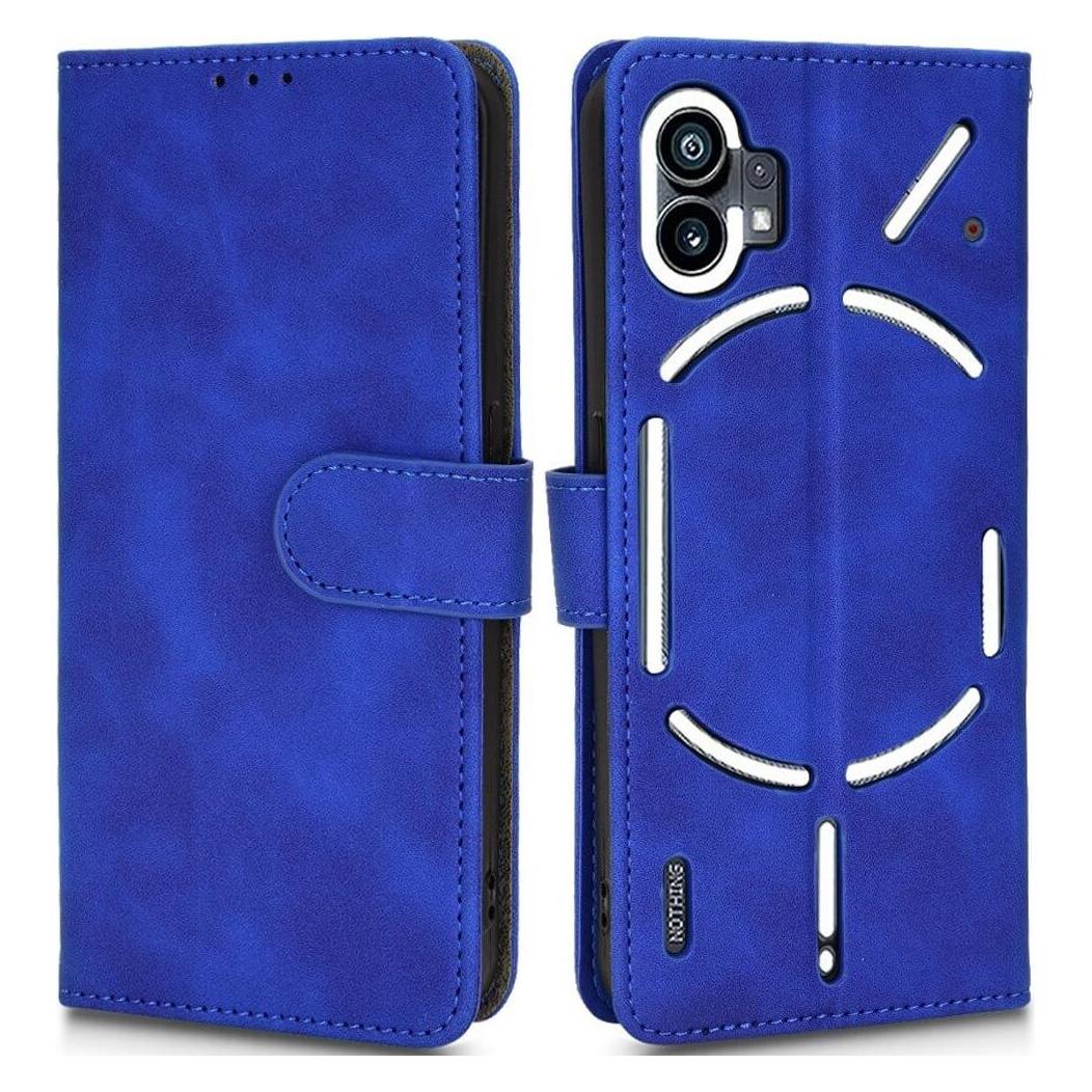 Cover-Discount Nothing Phone (1) - Leder Etui Hülle blau (Nothing Phone (1)) (660107378B)