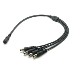 DC Hohlstecker 5,5 x 2,1mm Y-Verteiler 1x Buchse - 4x Stecker