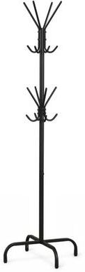 Costway Metal Coat Rack Freestanding with 16 Hooks and 4 Legs for Entryway Office Bedroom-Black